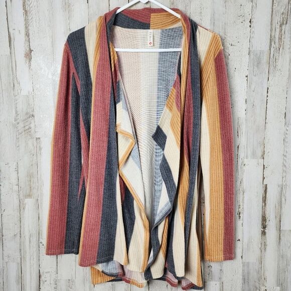 P & Rose Striped Cardigan Sweater Multicolored Size Small - Picture 1 of 10